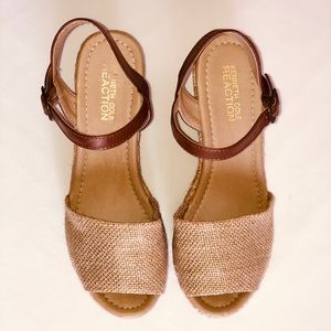 Kenneth Cole Reaction Burlap Upper & Woven Wedge